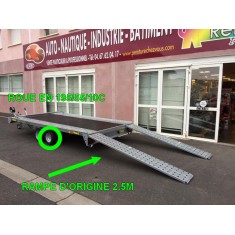 Remorque porte voiture pro 2700kg avec plancher Perez-remorque Béziers