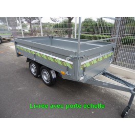 REMORQUE SOREL N 262 - 263 x 145 x 40 cm - 2 essieux 750 kg sans